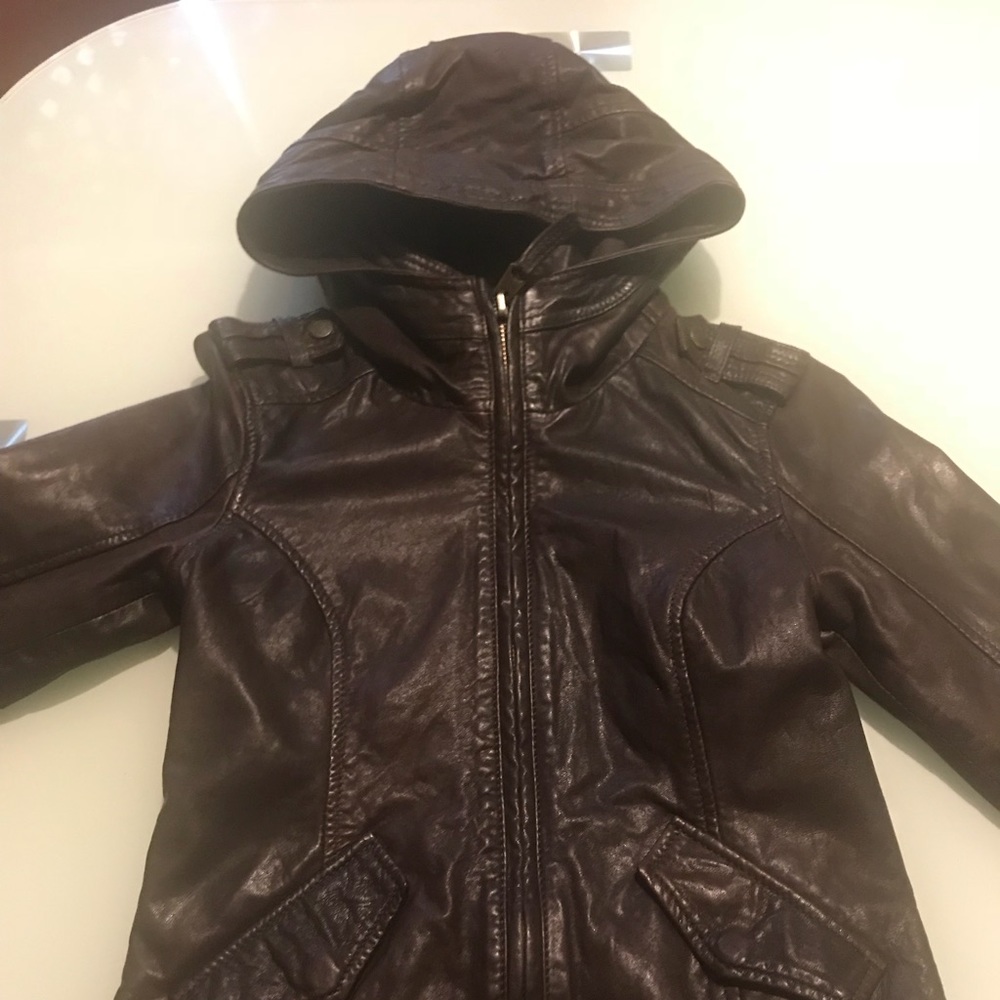 Chocolate leather jacket